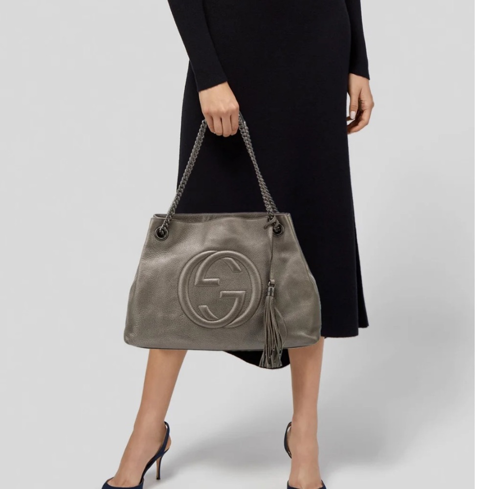 Authentic Gucci handbag in pewter - Picture 15 of 15
